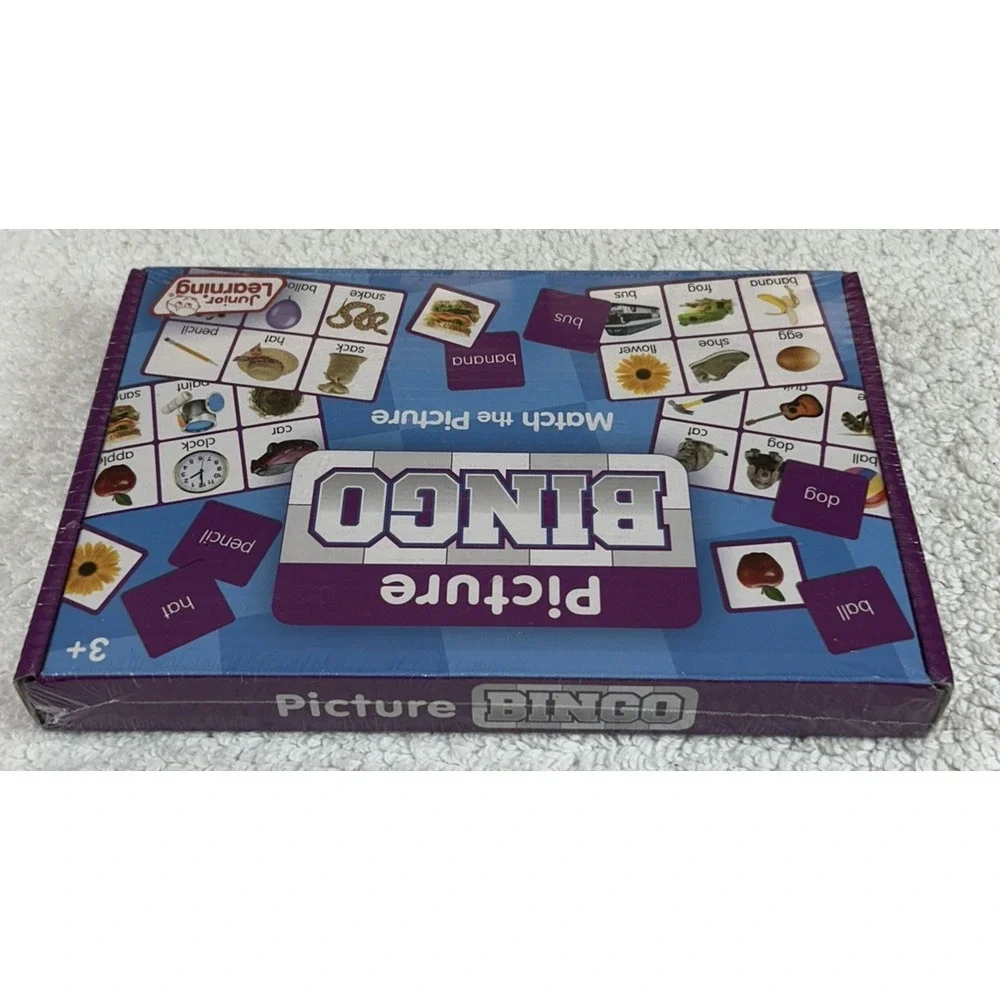 NEW Junior Learning Picture Bingo Educational Action Games Ages 3 & Up Sealed